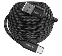 Cavo USB C extra lungo da 4 m per controller PS5, cavo di ricarica intrecciato USB di tipo C, compatibile con Samsung Galaxy S20/S10/S9 PS5 Xbox Series X/S Controller Switch Pro Controller (nero)