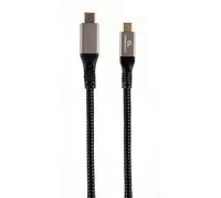 Cavo USB C Gembird CCBP-USB3-CMCM100-1.5M 1,5m USB 3.2 Gen 2 20 Gbps Nero Argento