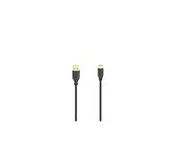 Hama Cavo USB-C 'Flexi-Slim' (USB 2.0, 480 Mbit/s, 0.75 m, per PC, computer, Macbook, Tablet, Smartphone, Power Pack, altoparlante, gamepad, garanzia 10 anni) Nero