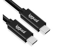 Cavo USB-C IGGUAL 3.2 Gen2x2 100W 5A 4K 1m nylon