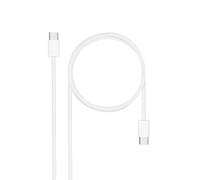 NANOCABLE 10.01.6001-CO - Cavo USB-C 2.0 60W 3A, connettore USB-C maschio a USB-C maschio, bianco, 1 m