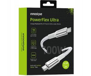 Cavo USB-C INNOSTYLE POWERFLEX ULTRA con ricarica rapida Thunderbolt 10 GB/s 100