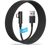 Cavo USB C intrecciato da 2 m per Redmi Note 15/14/13/12/11/10 Pro 6A 120W USB A a Tipo C Cavo angolato a 90 gradi per XiaoMi 17T/15T/14T/13T/12T/11T Pro/per Mi Pad 8/7/6/5/POCO X8/M8/X7/X6/M6/X5 nero