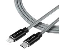 Cavo USB - C / Lightning MFI extra resistente in Aramide - 0.3m - Grigio