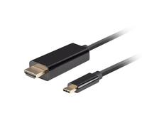 Cavo USB C con HDMI Lanberg CA-CMHD-10CU-0010-BK