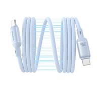 Cavo USB-C magnetico Baseus Picogo 240W 1m blu autoavvolgente e in silicone morbido