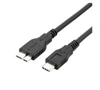 Cavo USB C Micro B da USB 3.1 a USB 3.0, Cavo USB con Custodia SSD USB-C Micro B, Adattatore Dati di Ricarica da Tipo C a Micro USB-1 Metro(Svart)