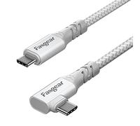 Cavo USB C per Macbook Pro: Fasgear SuperSpeed 20Gbps USB 3.2 Gen 2x2 intrecciato tipo C cavo 100W ricarica rapida 4K uscita video Thunderbolt 3 compatibile per laptop, Galaxy (1,8m, Bianco)