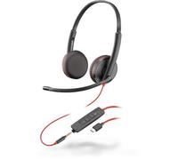 POLY Blackwire 3225 Auricolare Cablato A Padiglione Musica e Chiamate USB tipo-C Nero