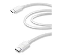 Cellularline USB Cable Home - USB-C||USB-C Cavo da USB a USB-C per la ricarica e sincronizzazione dati Bianco