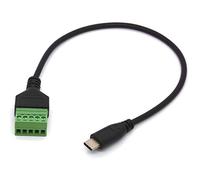 Cavo USB C senza saldatura, tipo C maschio a 5 pin morsetto a vite femmina, vite fisso