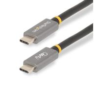 StarTech.com Cavo USB4 da 1 m, Cavo USB Type-C Certificato USB-IF, 40 Gbps, cavo di ricarica e trasferimento dati USB-C, 100W PD, 8K 60Hz, compatibile con Thunderbolt 4/3/USB 3.2 (CC1M-40G-USB-CABLE)
