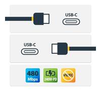 Cavo USB-C StarTech.com USB2EPR2M 2m 240W 5A PD EPR Nero TPE