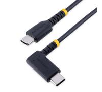 StarTech.com Cavo di Ricarica USB-C a 90° da 1m - Cavetto di Ricarica Veloce USB Tipo-C per uso intensivo - Cavo Dati USB 2.0 Type-C a C in Resistente Fibra Aramidica - PD 60W 3A (R2CCR-1M-USB-CABLE)