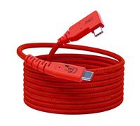 Cavo USB C Tethering da 3M, Cavo Video USB4 Ad Angolo Retto con PD 240W, 8K@60Hz 40Gbps Cavo di Collegamento per Trasferimento e Connessione Veloci tra Fotocamera e Computer-Sony/Canon/Nikon (Rosso)