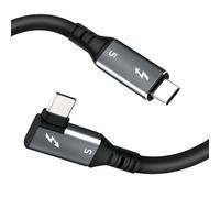 Cavo USB C Thunderbolt 5 per Apple 80-120 Gbps 8K a 60 Hz 240 W compatibile con Thunderbolt 4/3/USB4, Mac mini, MacBook Pro, [certificato Intel], angolo di 90 gradi, 1,5 m