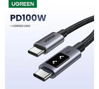 Cavo USB C UGREEN Uno PD100W per Ricarica Rapida 5A, Cavo Dati Tipo C per Laptop, MacBook, iPhone 17, Samsung, Xiaomi, iPad con Display Emoji