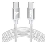 Cavo USB C USB C,100W 5A Cavetto Caricatore Ricarica Rapida Usbc 2M Filo Caricabatterie Carica Nylon Cavo Type C to Type C per iPhone 15 16 Pro Max/Plus iPad Pro/Air MacBook Galaxy S23 S22 S24