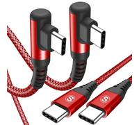 Cavo USB C USB C 90 Gradi,[2 pezzi 1m][PD QC3.0/60W ricarica rapida] Cavo Tipo C Compatible con i Phone 16/15 Plus Pro Max,iPad Pro/Air,MacBook, Samsung S24 S23 S22 Pixel, Hua wei,Switch,Xiaomi