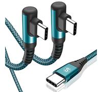 Cavo USB C USB C 90 Gradi,[2 pezzi 1m][PD QC3.0/60W ricarica rapida] Cavo Tipo C Compatible con i Phone 16/15 Plus Pro Max,iPad Pro/Air,MacBook, Samsung S24 S23 S22 Pixel, Hua wei,Switch,Xiaomi