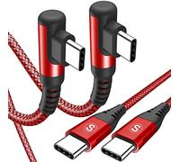 Cavo USB C USB C 90 Gradi,[2 pezzi 2m][PD QC3.0/60W ricarica rapida] Cavo Tipo C Compatible con i Phone 16/15 Plus Pro Max,iPad Pro/Air,MacBook, Samsung S24 S23 S22 Pixel, Hua wei,Switch,Xiaomi