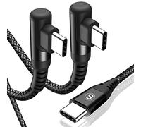 Cavo USB C USB C 90 Gradi,[2 pezzi 3 m][PD QC3.0/60W ricarica rapida] Cavo Tipo C Compatible con i Phone 16/15 Plus Pro Max,iPad Pro/Air,MacBook, Samsung S24 S23 S22 Pixel, Hua wei,Switch,Xiaomi