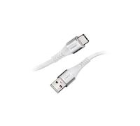 Cavo USB - Cavo USB-A a C, 1,5 m, colore bianco, ideale per la ricarica e il trasferimento dati, ad alta velocità e durata.