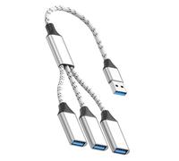 Cavo USB con 3 porte USB per espandere la connettività, cavo intrecciato di facile installazione per stampanti esterne
