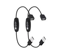 Cavo USB da 2 Pezzi con Interruttore In Linea, Controllo Regolabile A 3 Velocità per Strisce LED, Ventole, Motori