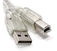 Cavo USB da 3 metri per stampante multifunzione wireless HP Envy4500, compatibile con la rete, colore argento.