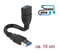 DeLOCK 0,15 m 2xUSB3.0-A Cavo USB 0,15 m USB 3.2 Gen 1 (3.1 Gen 1) USB A Nero - Nouvo