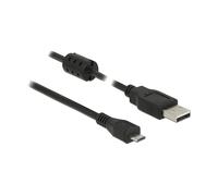DeLock Cavo USB 2.0 Type A a Micro-B 2 m Nero