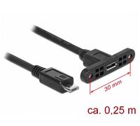 85245 Cavo USB 2.0 USB B Micro Femmina, Micro USB-B Maschio 0,25m DELOCK