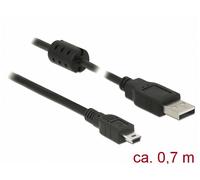 DELOCK 82396 - Cavo USB 2.0, connettore A su mini connettore B, 0,7 m