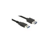 Cavo USB - DELOCK - Cavo di prolunga USB 3.0 - 1,5 m - Nero - Da Tipo A (M) a Tipo A (F)