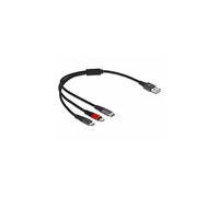 Delock Cavo di ricarica USB 3 in 1 per Lightning / Micro USB / USB Type-C 30cm 3 colori NEW