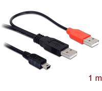 CAVO USB DELOCK TipoA maschio / MiniUSB B maschio, USB 2.0, 1 m