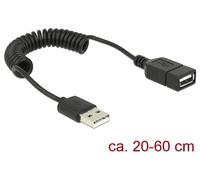 DeLOCK USB 2.0 0.6m cavo USB 0,6 m USB A Nero