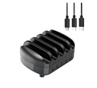 Cavo USB Di Ricarica For Tablet PC Dock For Stazione A 5 Porte Con Supporto 40W 5V2.4A Capacità Di Ricarica Rapida(Black-02)