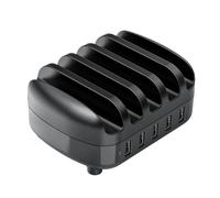 Cavo USB Di Ricarica For Tablet PC Dock For Stazione A 5 Porte Con Supporto 40W 5V2.4A Capacità Di Ricarica Rapida(Black)