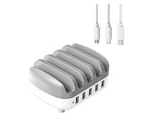 Cavo USB Di Ricarica For Tablet PC Dock For Stazione A 5 Porte Con Supporto 40W 5V2.4A Capacità Di Ricarica Rapida(White-02)
