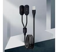 Cavo USB di ricarica per GPS Tractive, cavo di ricarica da 1 m per localizzatori GPS, cavo USB a ricarica rapida per tracciamento GPS per animali domestici, viaggi e uso quotidiano (nero)