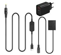 Cavo USB di tipo C +NP-W126 Batteria fittizia + Adattatore USB-C per Fujifilm X-A2 A3 X-E2s X-Pro2 T20 T10 X-T30 X-T1 T2 X-T3 E3