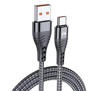 Cavo USB di tipo C veloce, 6A, ricarica rapida, da A QC3.0 intrecciato in nylon alta qualità, compatibile con Samsung Galaxy S20/10/9, Note 9/8, LG G5, Sony Xperia, Moto G7, Switch, HTC.Macbook e