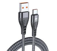 Cavo USB di tipo C veloce, 6A, ricarica rapida, da A QC3.0 intrecciato in nylon alta qualità, compatibile con Samsung Galaxy S20/10/9, Note 9/8, LG G5, Sony Xperia, Moto G7, Switch, HTC.Macbook e