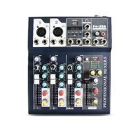Cavo USB digitale Bluetooth a 4 canali Mixer audio per DJ Console per scheda audio Controller per stazione di missaggio microfono collegabile