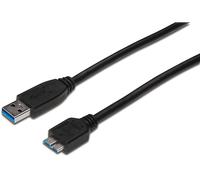 USB 3.0 connection cable, USB A - Micro USB B M/M, 0.25m, USB 3.0 conform, bl