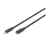 Cavo Prolunga Usb Tipo C Maschio/Femmina 2 Mt 3A Nero