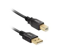 Ekon Cavo USB-A USB-B, USB 2.0, maschio maschio, 3 metri, connettori dorati, antipiega, per stampante, scanner, fax, tastiera, mouse