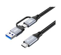 Cavo USB Equip 1 m USB A/USB C a USB C 3.2 Gen 2x2 20 Gbit/s Nero